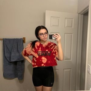 Upcycled Vans Red Crop Top